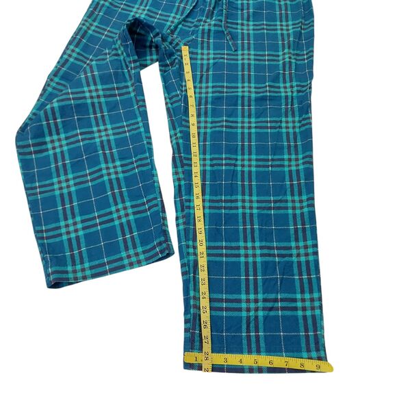 L.L.Bean Flannel Sleep Pajamas Pants Mens 1X Blue Tartan Plaid Soft 100% Cotton - Picture 9 of 11